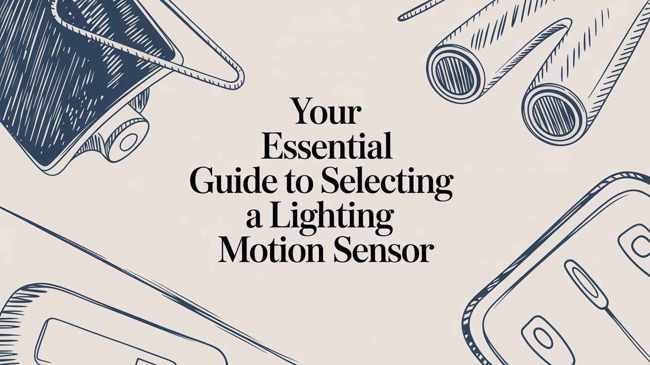 Your Essential Guide to Selecting a Lighting Motion Sensor
